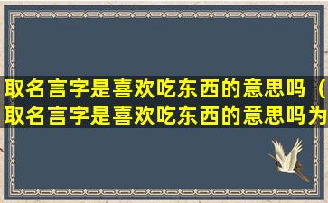 取名言字是喜欢吃东西的意思吗（取名言字是喜欢吃东西的意思吗为 🌷 什么）